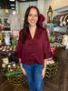 Burgandy Bliss Satin Top