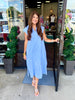 Baby Blues Stripe Midi Dress