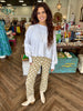 Flare Dotted Pants: Taupe