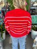 Cheerful Red Bow Sweater