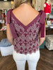 Casie Embroidered Tank: Maroon