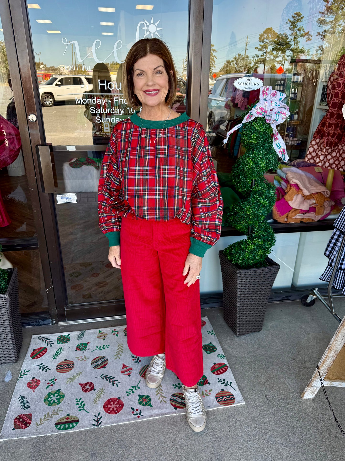 Cindy Plaid Top