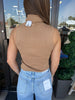 Camel Turtleneck Top
