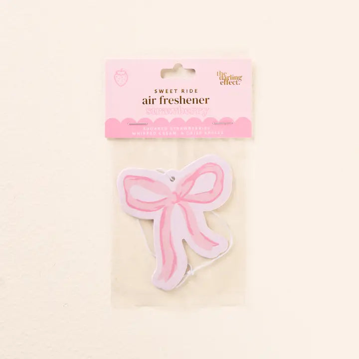 Sweet Ride Car Air Freshener-Bow Pink