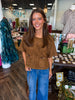 Horsebit Suede Top