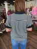 Navy Striped Collar Top