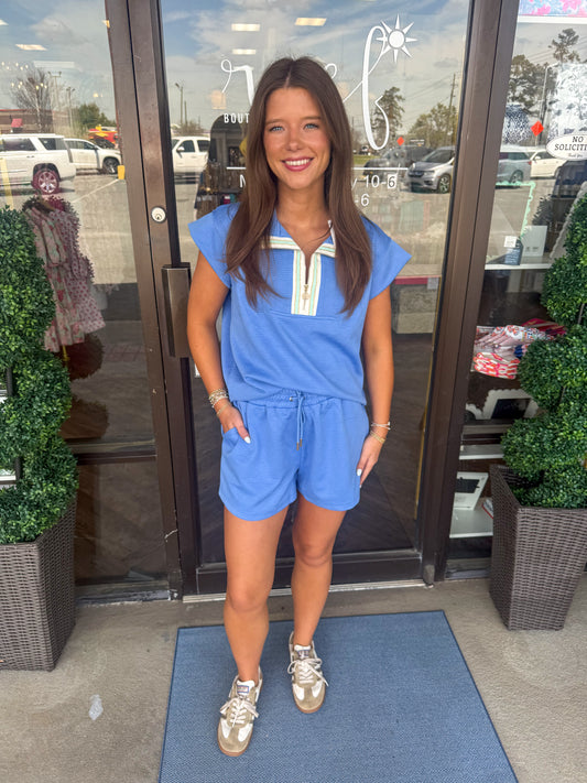 Mary Square Porter Set: Blue