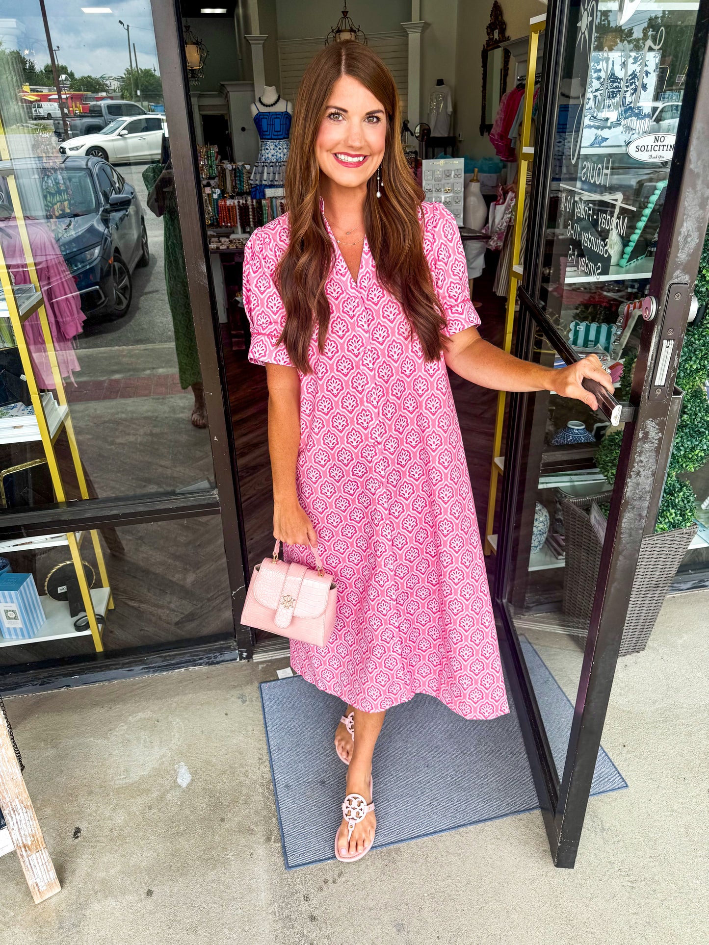 Annabelle Design Midi Dress: Pink