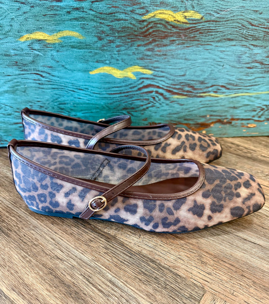 Leopard Mesh Flats