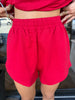 Red Mock Neck Set