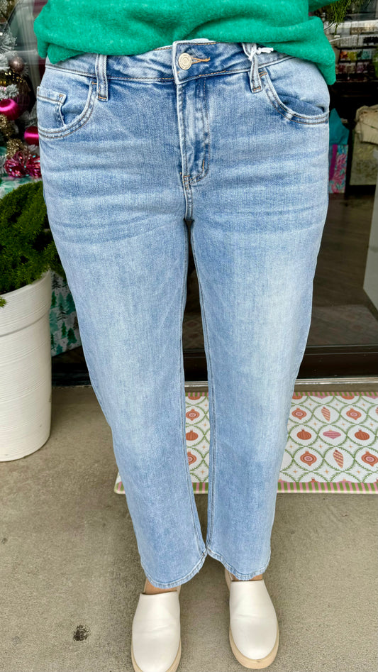 Vervet Mid Rise Dad Jeans: Deference