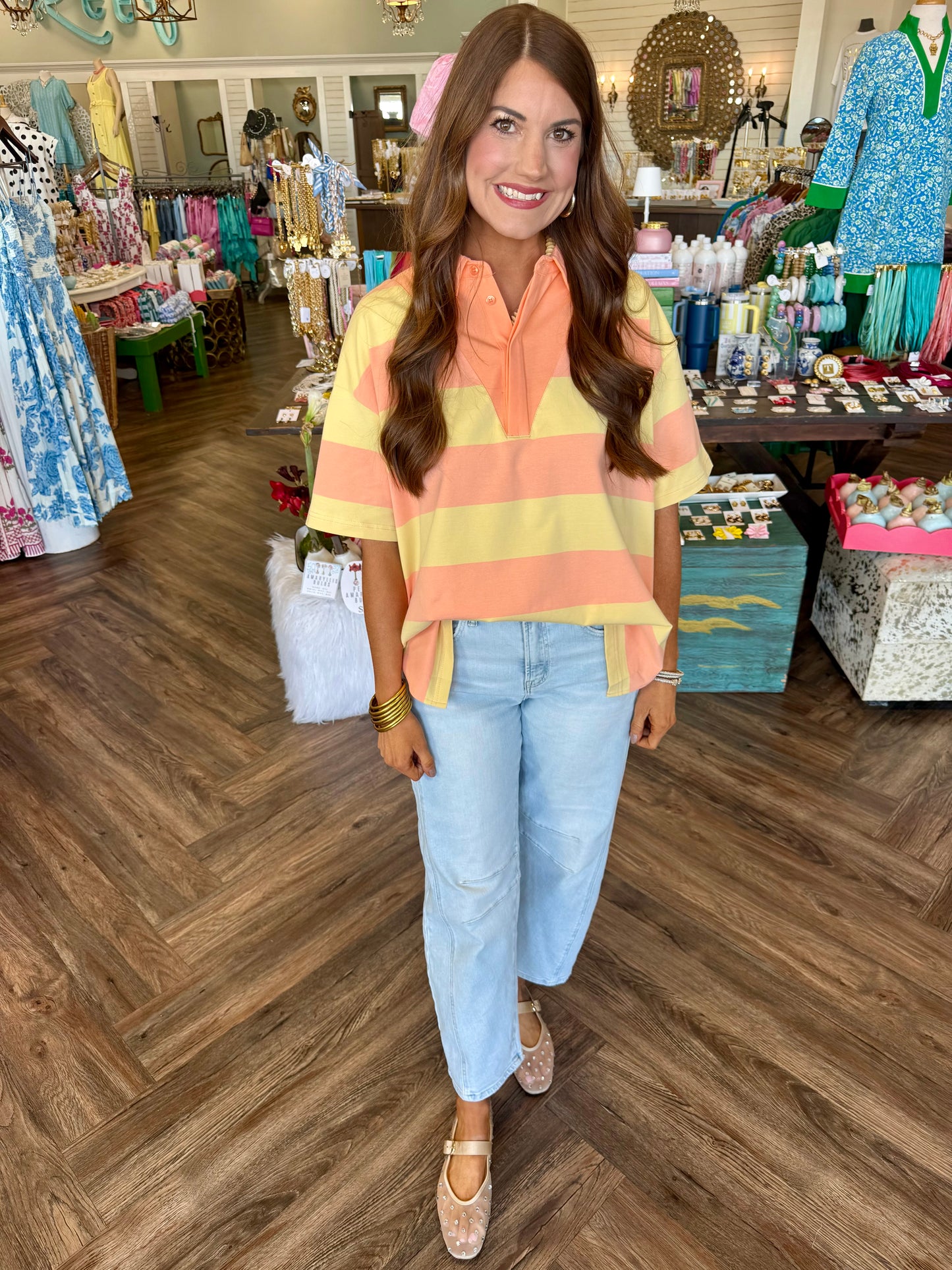 Collar Peachy Top