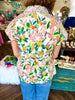 Mixed Floral Tie Waist Top
