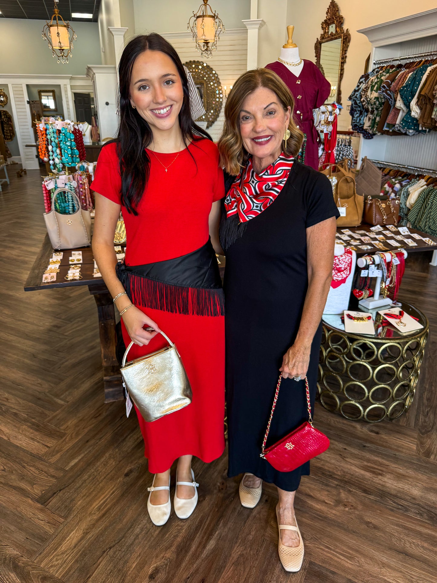 The Georgia Red Midi Dress