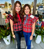 Olivia Plaid Top: Red