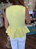 Yellow Button Peplum Top