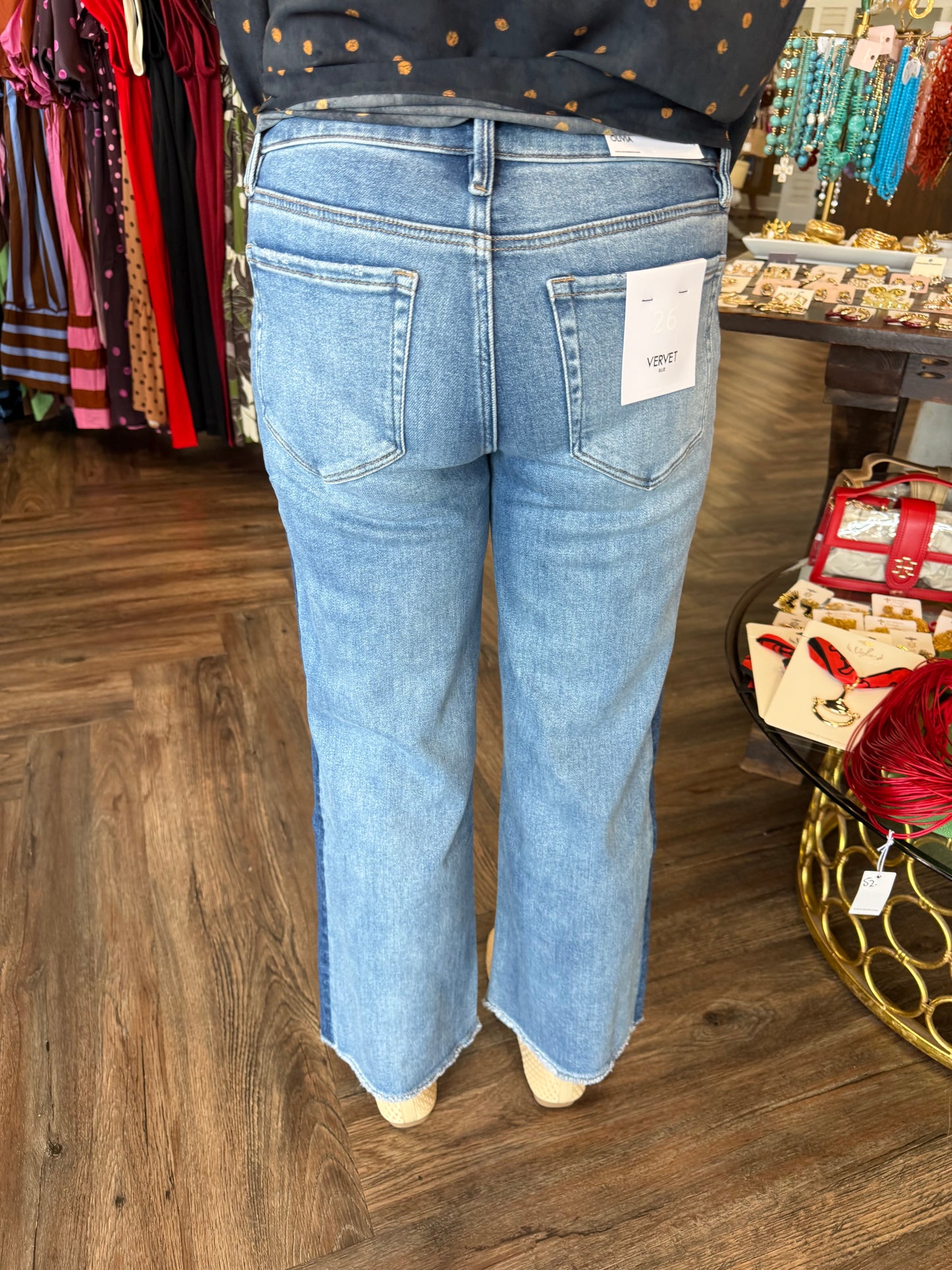 Vervet Barrel Jeans: Two Tone Stellarly