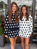 Polka Pretty Sweat Set: Black