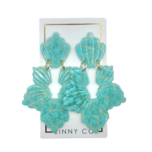 Michelle - Aquamarine; Earrings