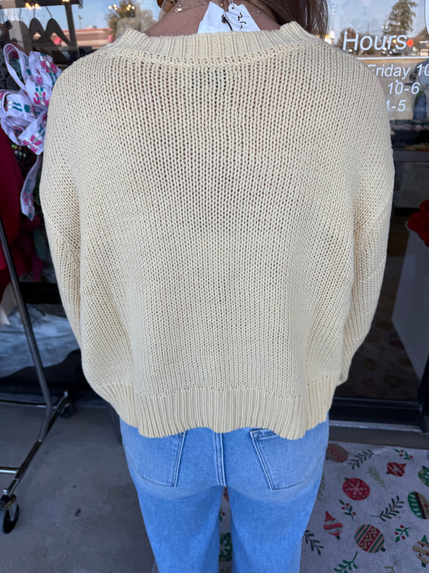 Butter Balloon Sleeve Sweater Top