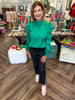 Puff Sleeve Top: Green