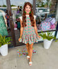 Floral Swing Dress: Ecru