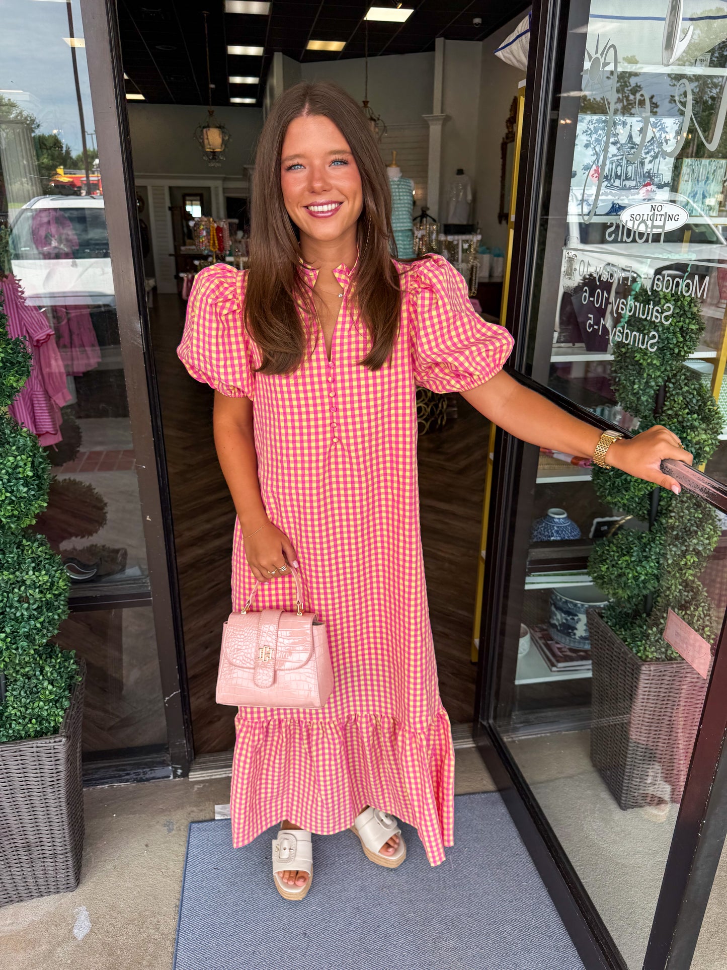 Pink Lemonade Plaid Dress
