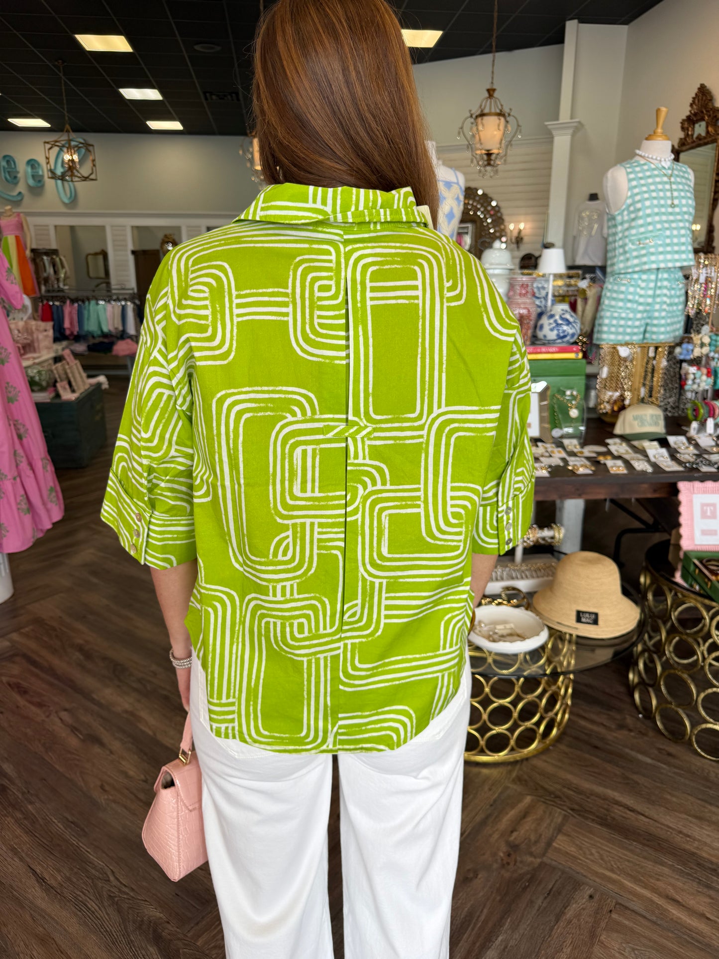 Sweet Swirls Top: Lime