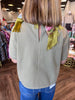 Olive Denim Top