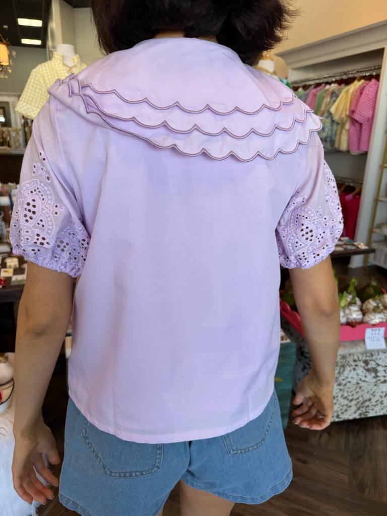 Lilac Lace Prep Top