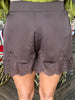 Satin Lace Short: Brown