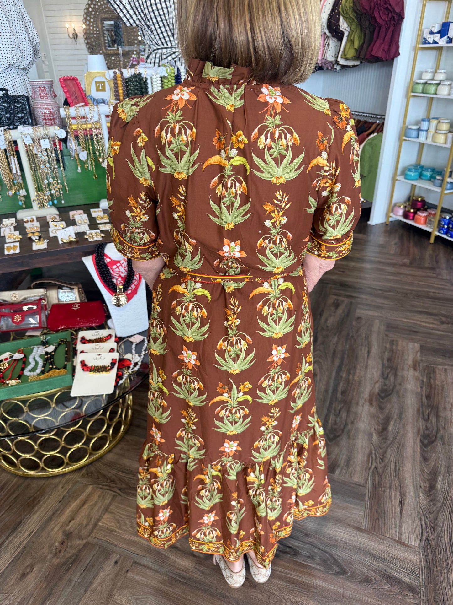 Rustic Garden Midi Dress