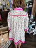 Pink/Red Trim Wildflower Dress