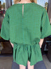 Green and Teal Polka Dot Set