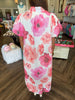 Watercolor Pink Petal Midi Dress
