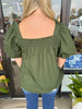 Hunter Green Solid Blouse