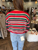 Holiday Stripe Knit Sweater
