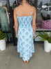 Rebecca Floral Blue Midi Dress