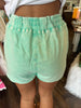 Acid Wash Shorts: Mint