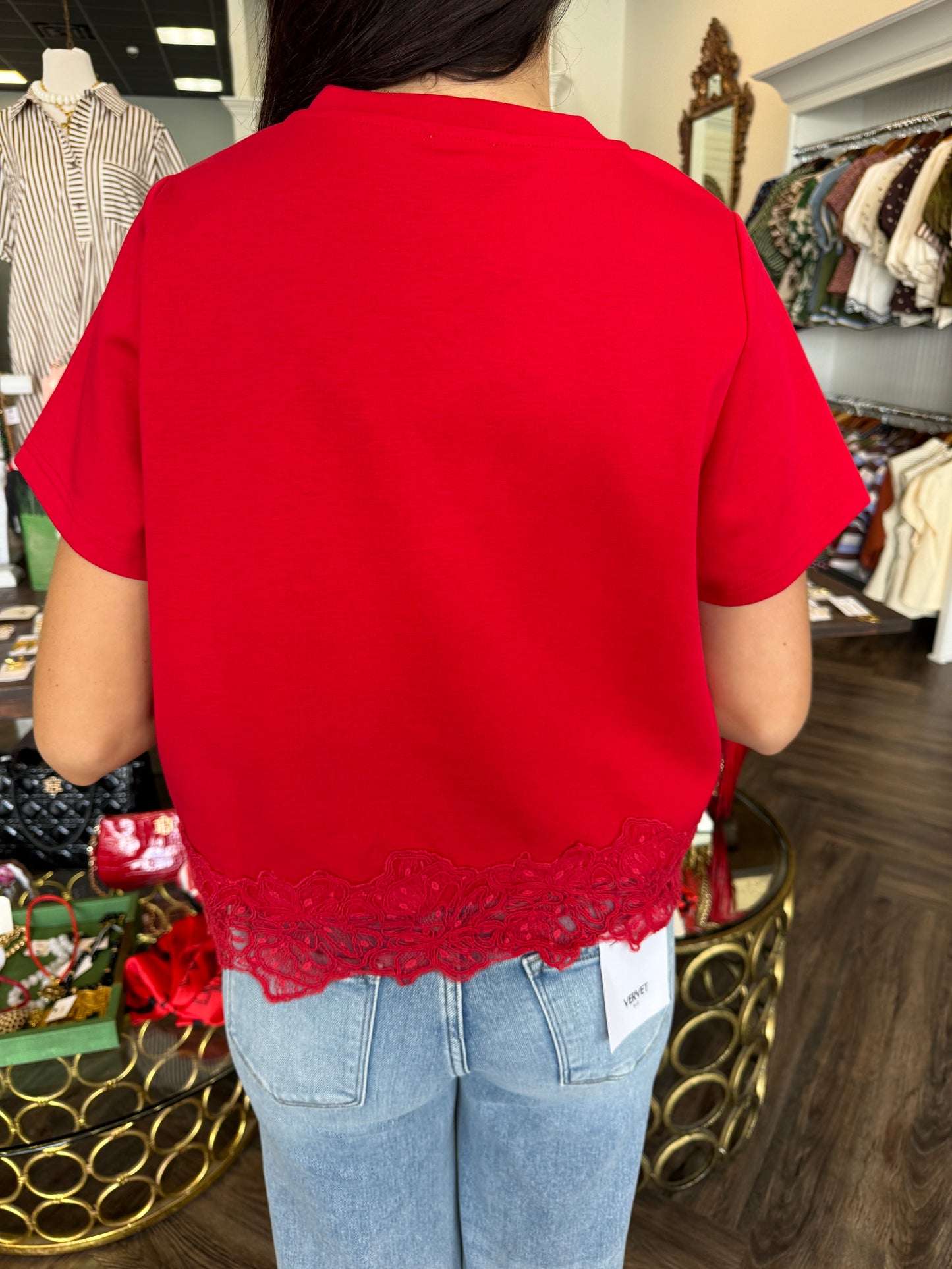 Lace Red Hot Top
