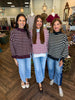 The Parker Mock Neck Top: Plum