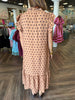 Dot Your Dreams Midi Dress: Camel