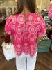 Eyelet Fuchsia Top