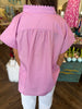 Scallop Button Down: Purple