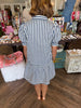 So Striped Dress: Blue