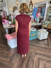 Maroon Soft Midi Dress