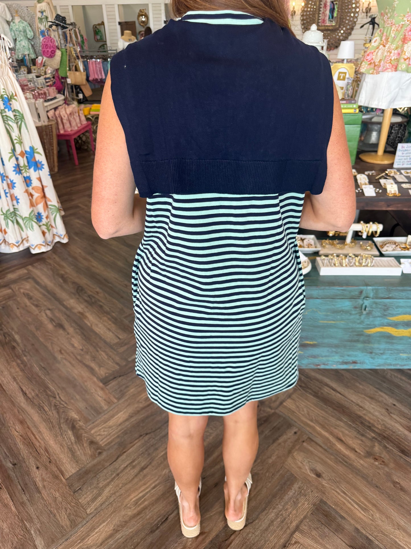 Scarf Dress: Navy