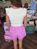 Pink Pleated Shorts