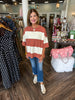 Polly Colorblock Top: Rust