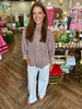 Timeless Dots Top: Brown